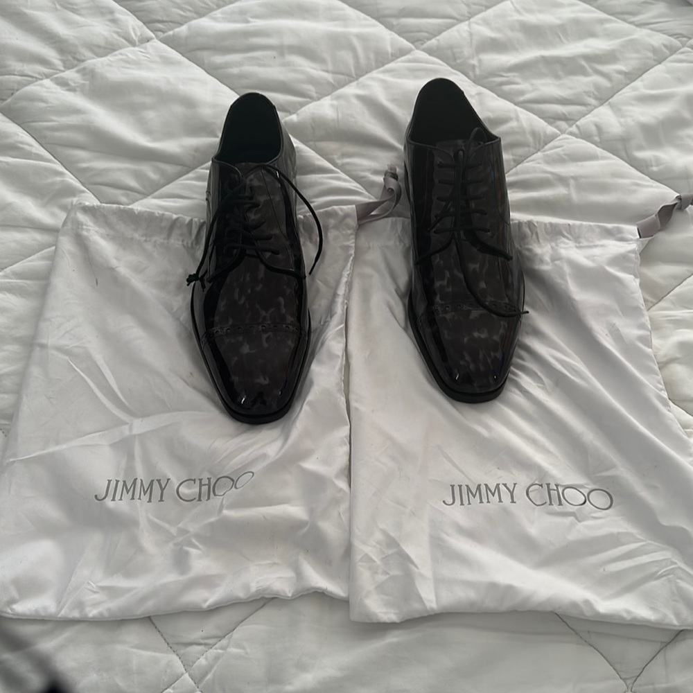 Jimmy Choo Turtle Patent Men’s Lace-Up shoes